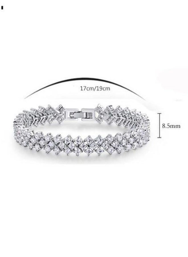 viennois - Rhodium Plated Zirconia Bracelet - Image 1