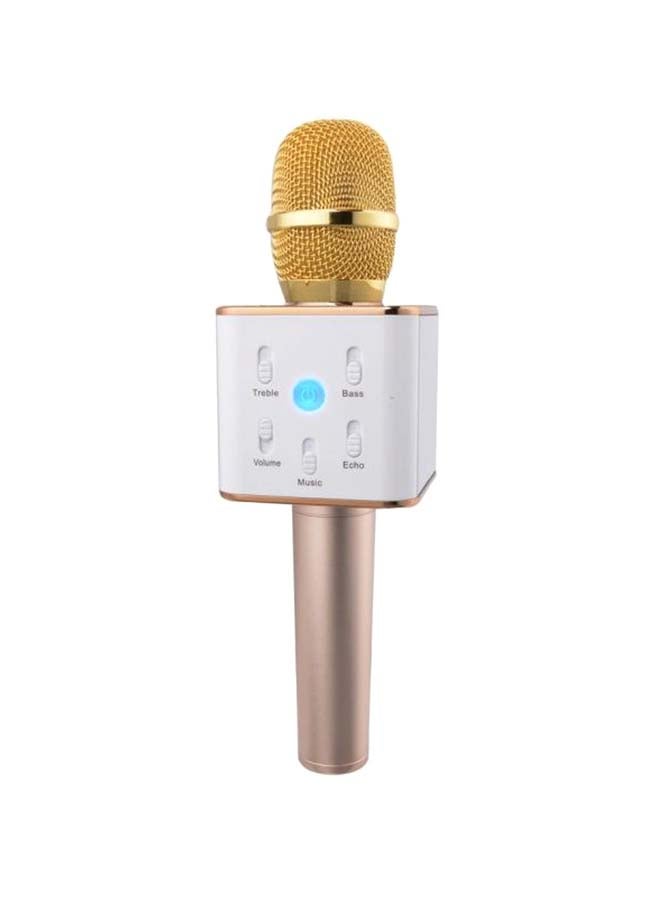 Bluetooth Wireless Handheld Karaoke Microphone Gold/White - Image 1