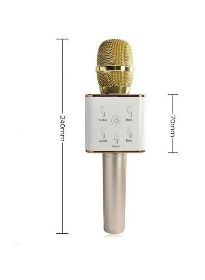 Bluetooth Wireless Handheld Karaoke Microphone Gold/White - Image 3