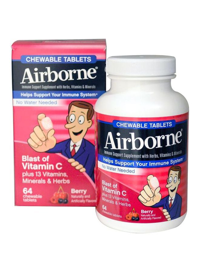 Airborne Blast Of Vitamin C Berry - 64 Tablets 