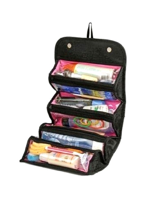 Cosmetic Bag Black/Pink/Clear