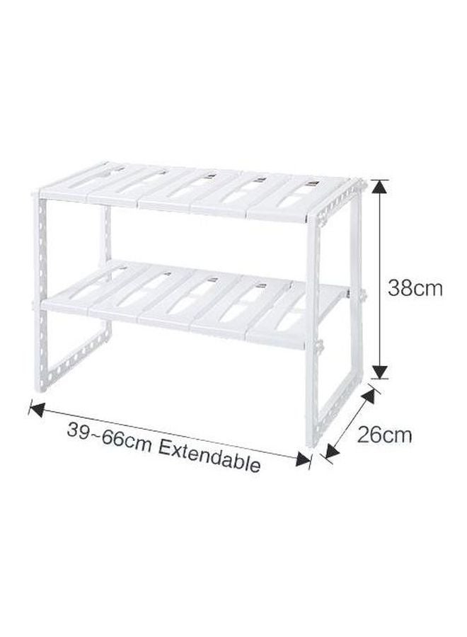 Generic - Two Tier Under Sink Storage Organizer Multicolour 26x38cm - Image 1