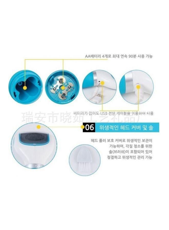 جهاز العناية بالقدم كهربائي لاسلكي لإزالة الجلد الميت أزرق/ أبيض/أحمر - Image 4