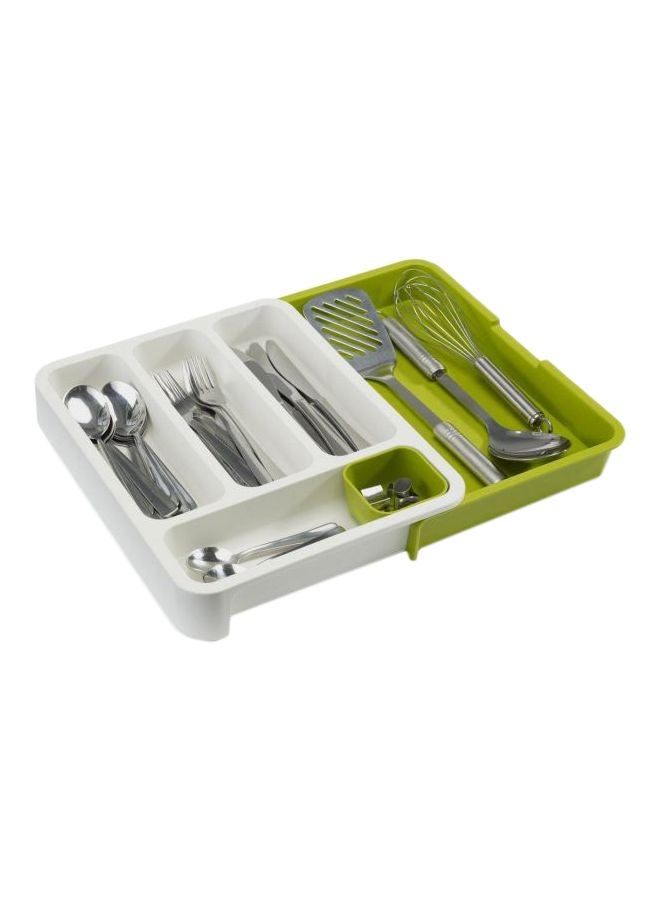 Drawer Store Plastic Kitchen Drawer Organizer Off White/Green  - Image 3