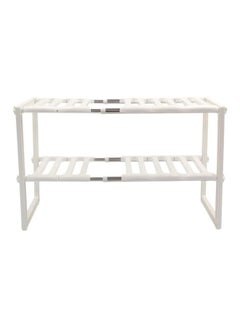 Two Tier Under Sink Storage Organizer Multicolour 26x38cm