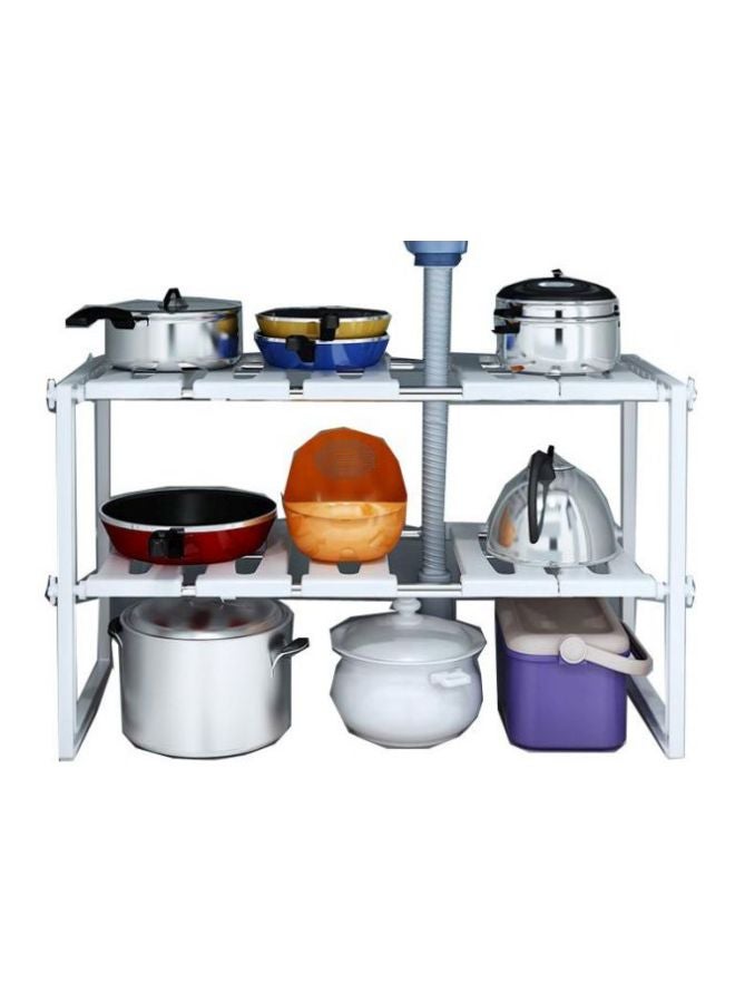 Generic - Two Tier Under Sink Storage Organizer Multicolour 26x38cm - Image 1