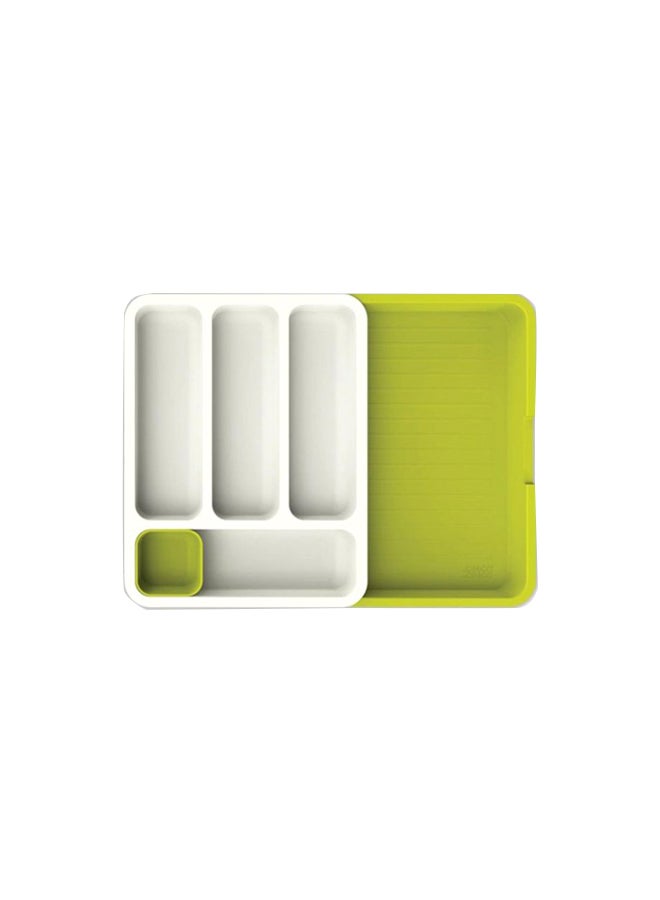Drawer Store Plastic Kitchen Drawer Organizer Off White/Green  - Image 1