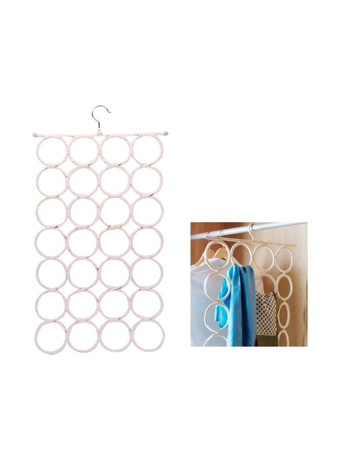 28-Loop Scarf Holder Hanger White - Image 2