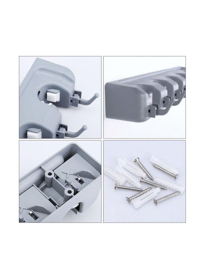 Multipurpose Wall Mounted Mop And Broom Holder Grey - Image 4