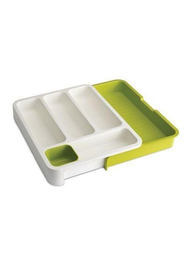 Drawer Store Plastic Kitchen Drawer Organizer Off White/Green  - Image 2