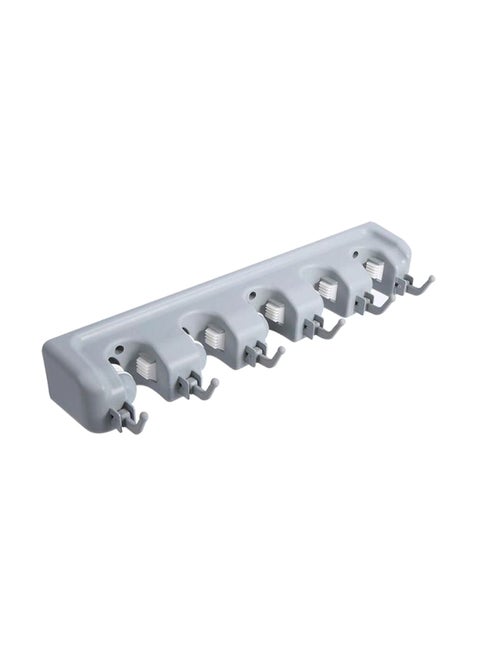 Wall Mounted Mop And Broom Holder Grey