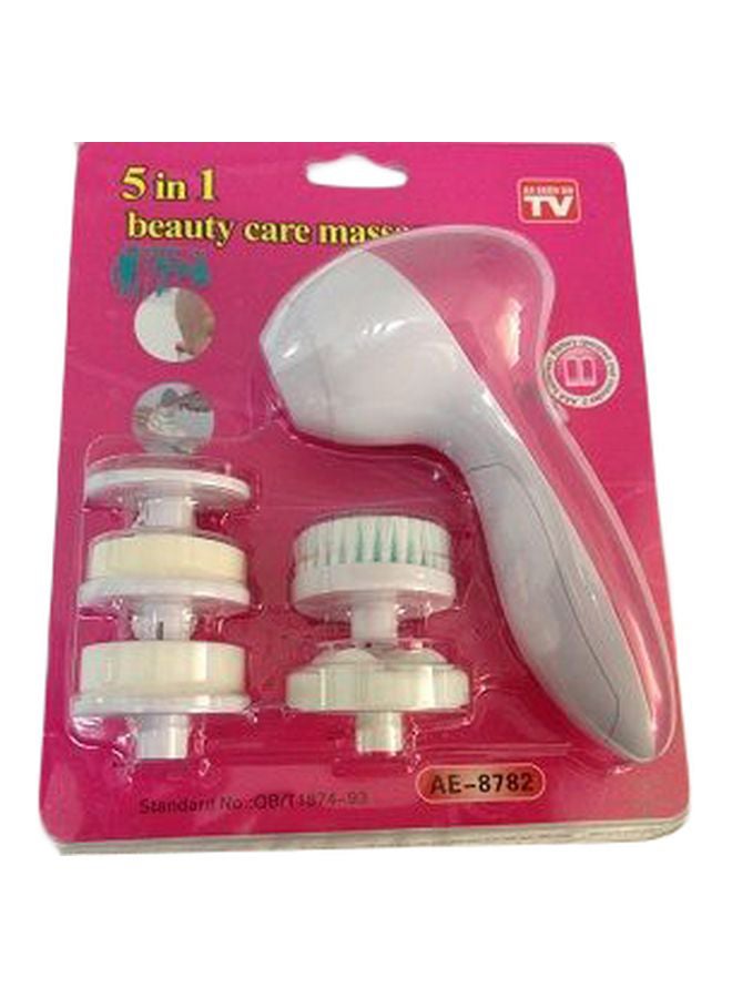 5-In-1 Beauty Care Massager Pink/White