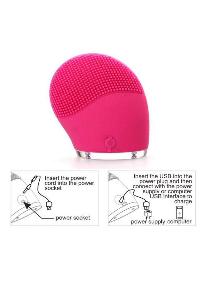 Silicone Face Cleanser And Massager Pink - Image 4
