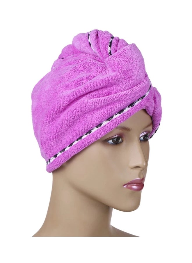 2-Piece Hair Drying Towel Blue/Pink 70x25cm - Image 2