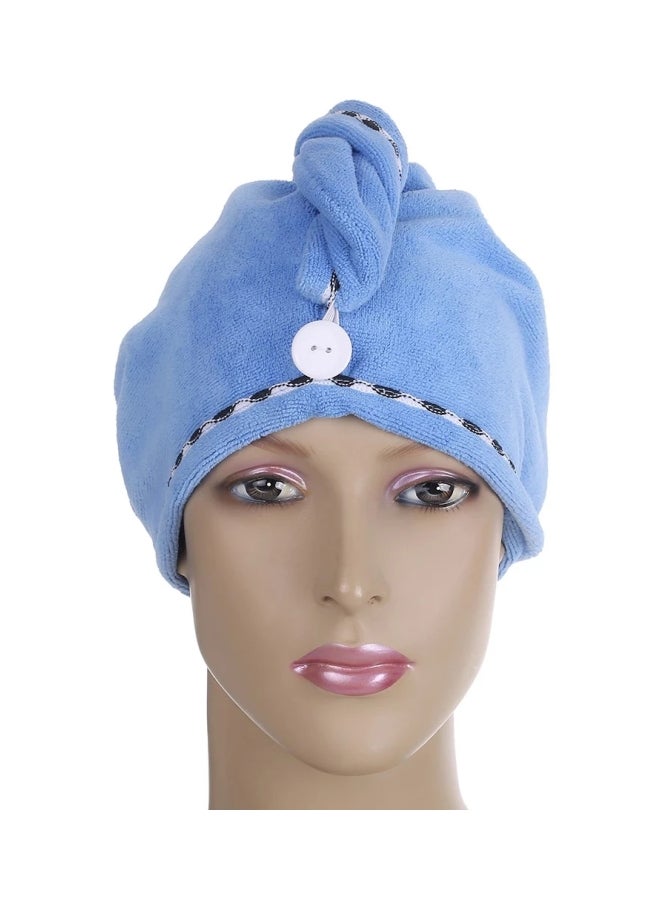 2-Piece Hair Drying Towel Blue/Pink 70x25cm - Image 1