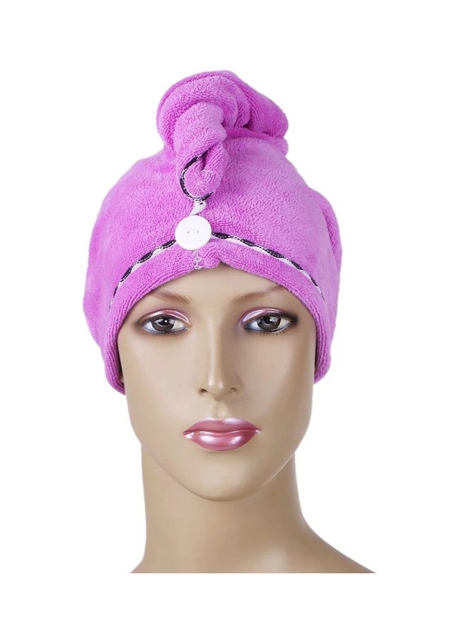 2-Piece Hair Drying Towel Blue/Pink 70x25cm - Image 1