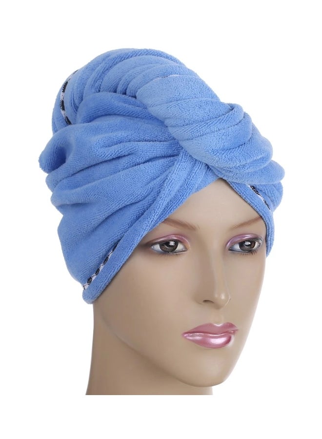 2-Piece Hair Drying Towel Blue/Pink 70x25cm - Image 2