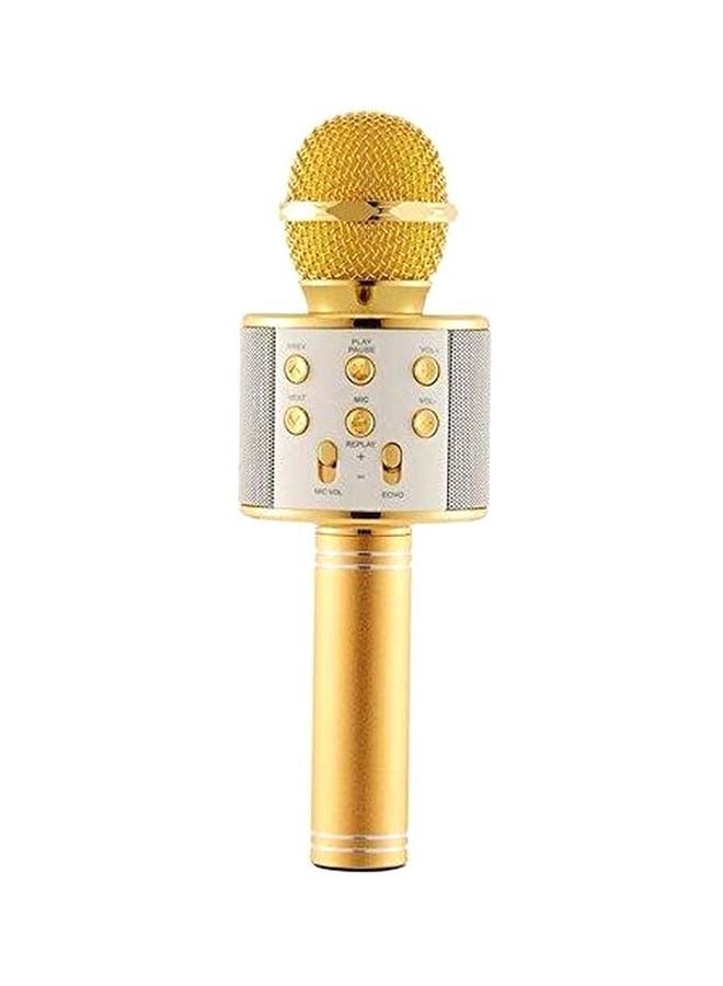 Bluetooth Karaoke Microphone WS-858 Gold/White/Silver  - Image 1
