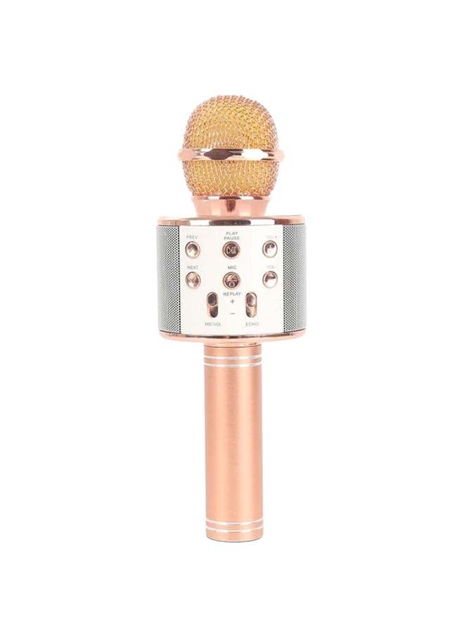 Bluetooth Karaoke Microphone WS-858 Gold/Silver - Image 1