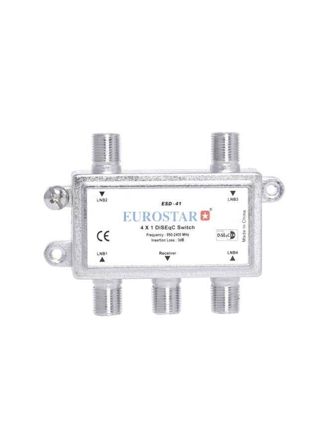 Eurostar 4-Way DiSEqC Switch 2724313824402 Silver  - Image 1