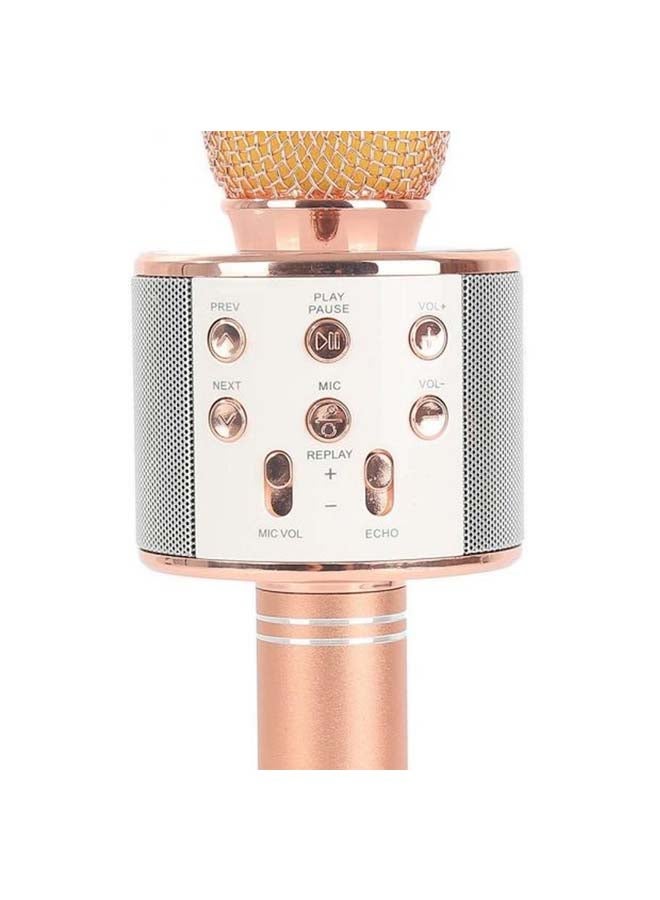 Bluetooth Karaoke Microphone WS-858 Gold/Silver - Image 3