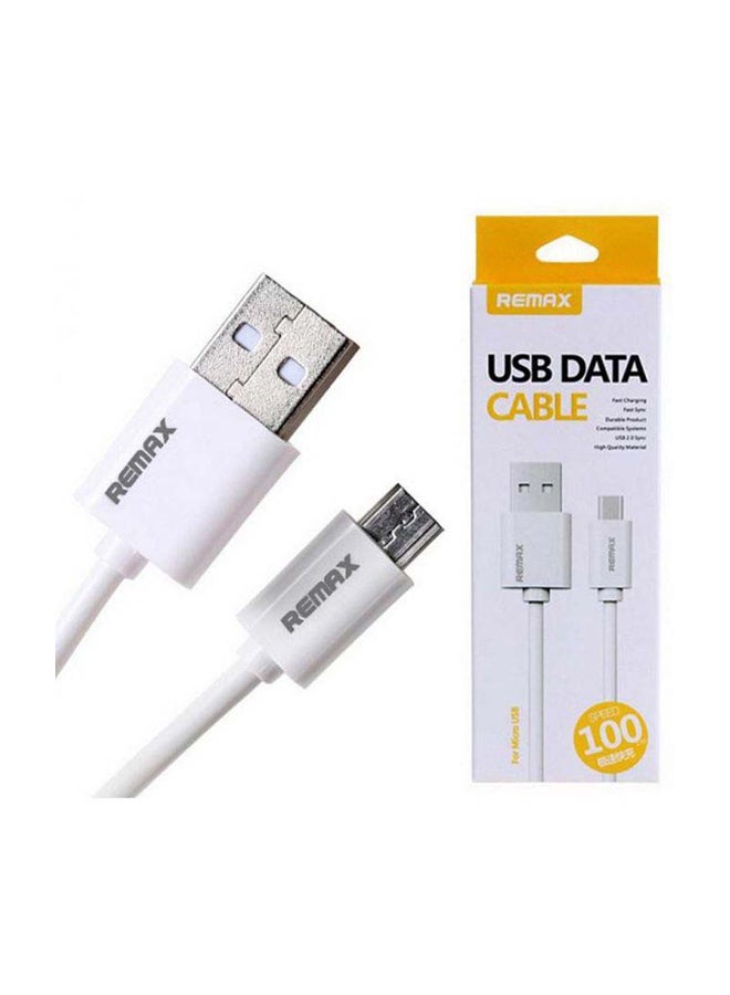 REMAX Micro USB Data Charging Cable White - Image 2