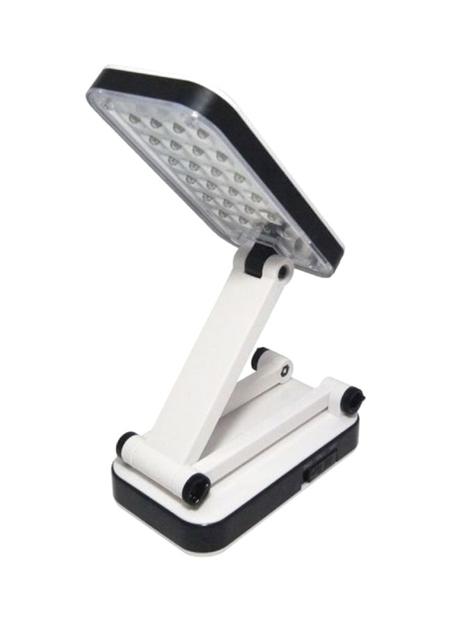 مصباح LED مكتبي قابل للطي أبيض/ أسود