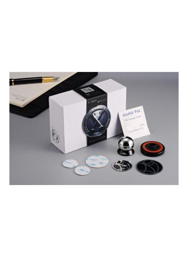 يو إف حامل موبايل مغناطيسي دوار 360 درجة أسود/ أحمر/ فضي - Image 2