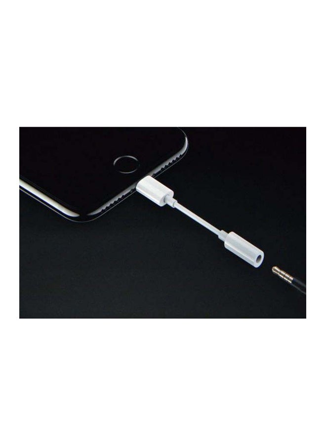 Generic - Female Lightning AUX Audio Adapter White - Image 1