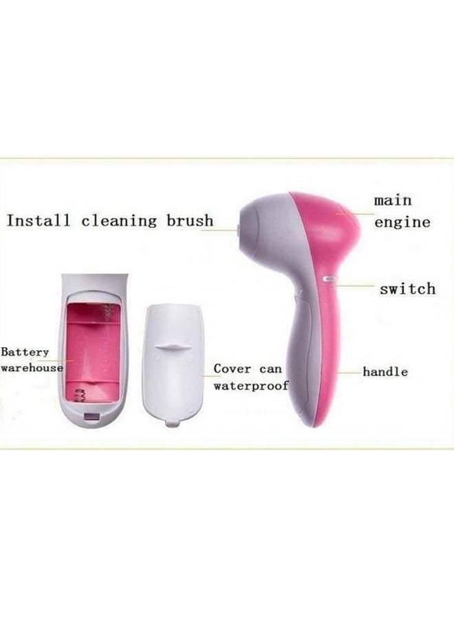 5-in-1 Electronic Facial Massager Pink/White - Image 4