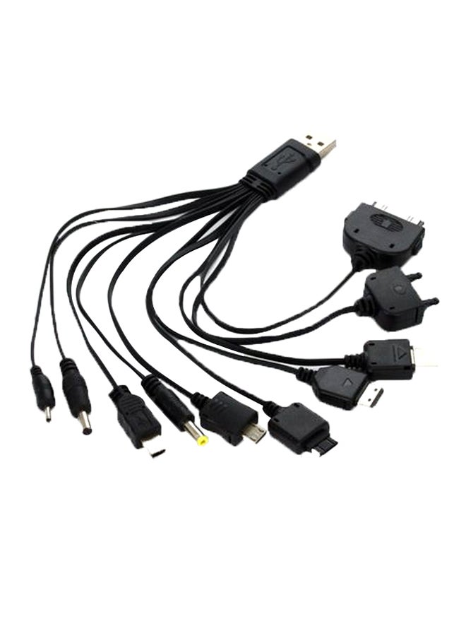 Generic - 10-In-1 Universal Multi USB Charging Cable Black - Image 1