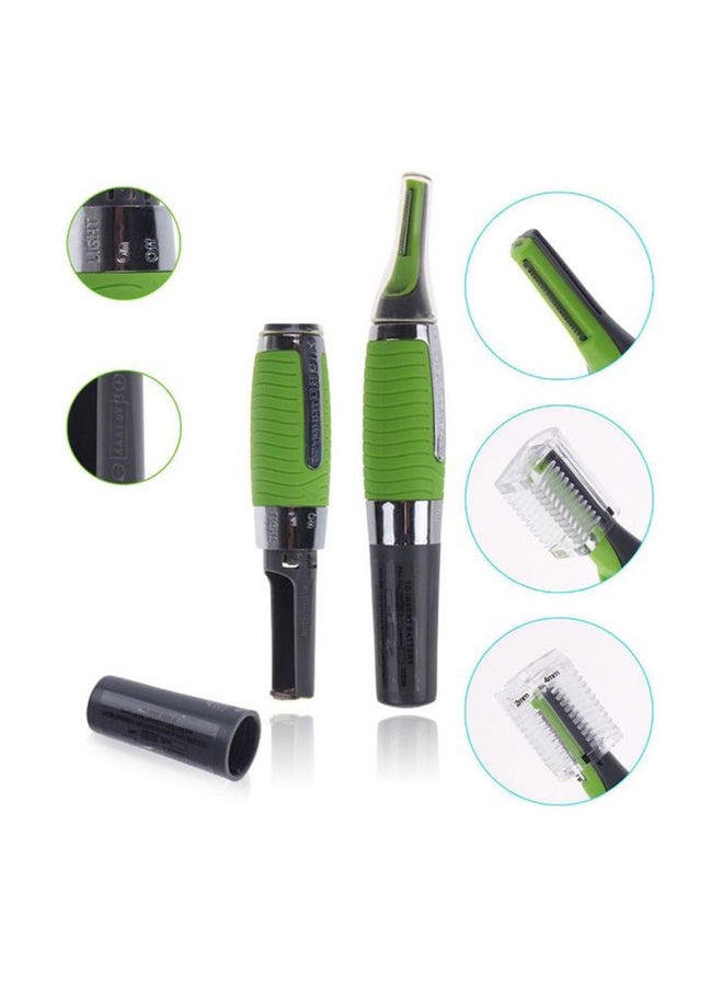 Micro Touch - Personal Hair Trimmer With LED Light Green/Silver/Black - Image 1