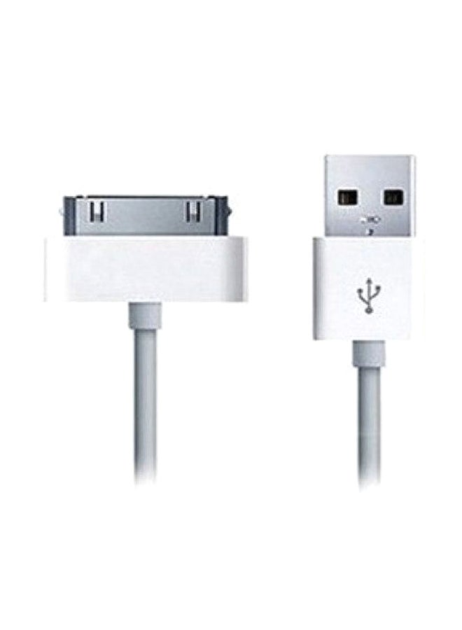 كابل USB للشحن ومزامنة البيانات أبيض