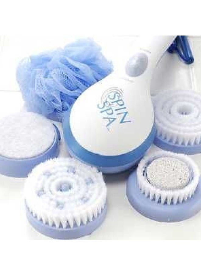 Spin Spa Bath Brushes And Sponges Blue/White - Image 3