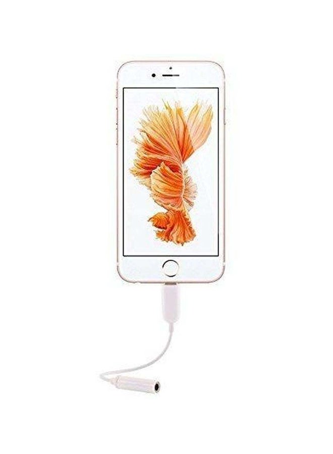 Generic - Female Lightning AUX Audio Adapter White - Image 1