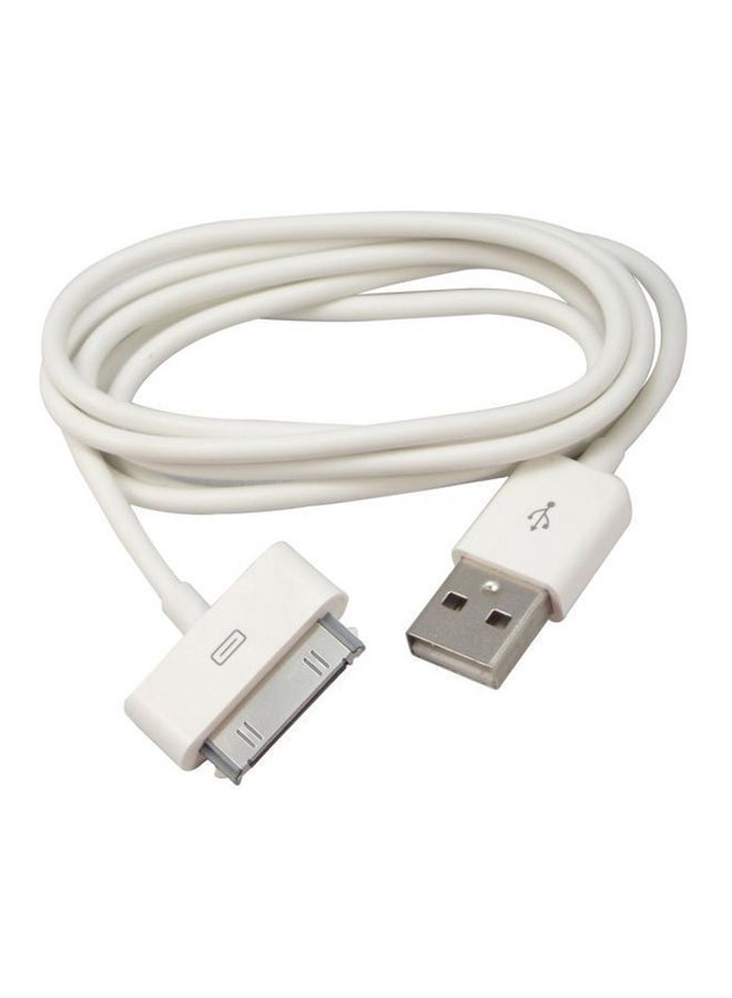 كابل USB للشحن ومزامنة البيانات ذو 30 سناً أبيض - Image 2