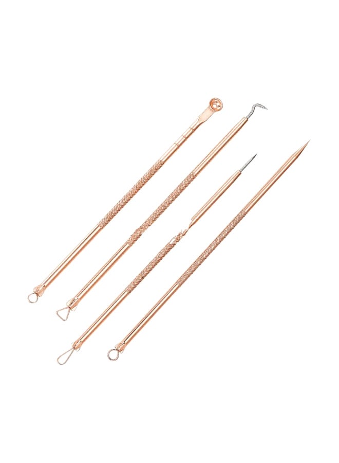 طقم عدة لإزالة الرؤوس السوداء ذهبي وردي - Image 1