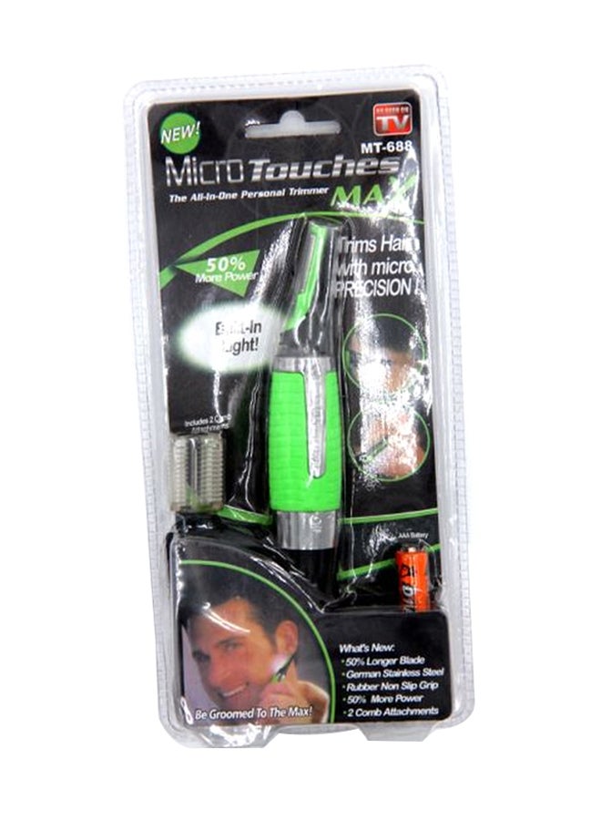 Micro Touch - Hair Trimmer For Men With LED Light Green/Silver - Image 1