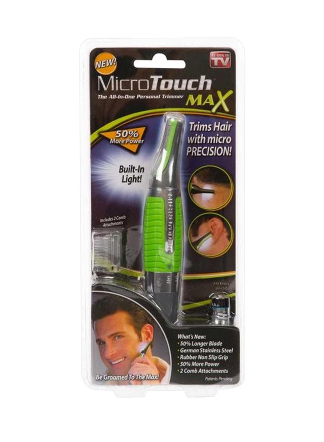 Micro Touch - Personal Hair Trimmer With LED Light Green/Silver/Black - Image 1
