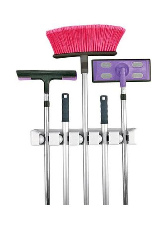 Multi Usable Wall Mount Mop Holder Grey 27 x 7.2 x 6.5cm  - Image 2