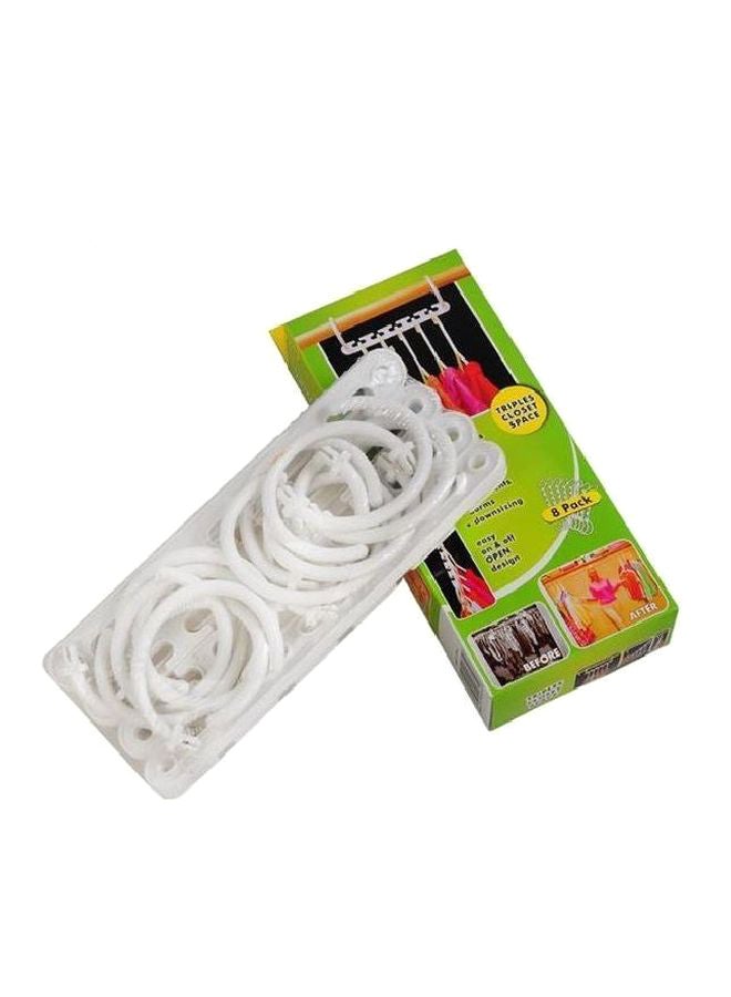 8 Pieces Wonder Space Clothes Storage Hook White