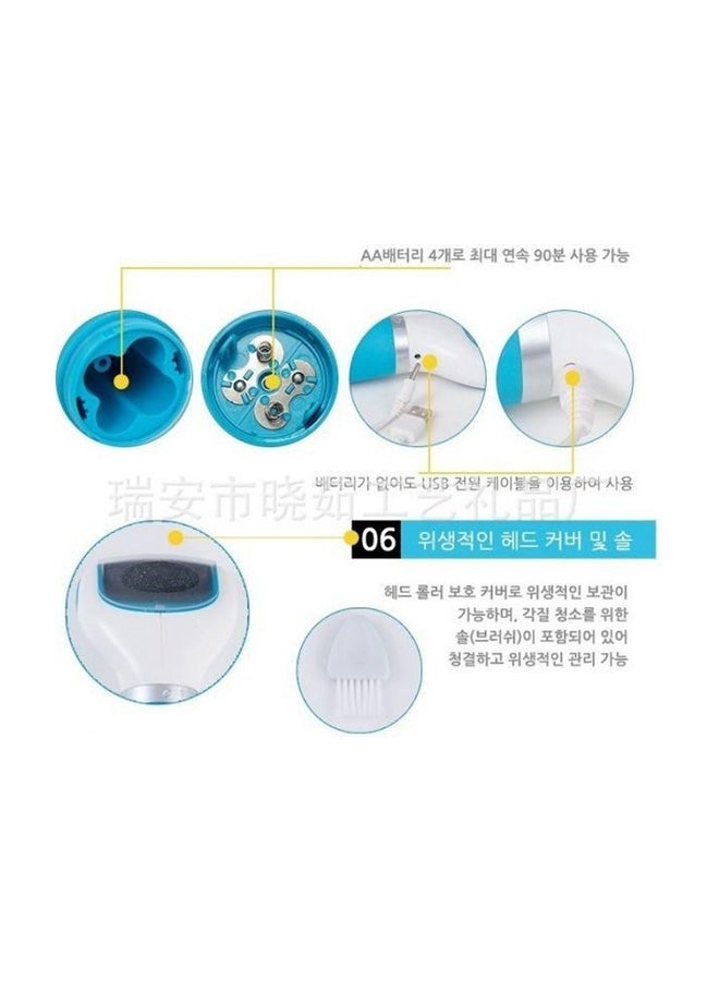 مبرد مخملي ناعم إلكتروني للقدم أزرق/ أبيض/أحمر - Image 3