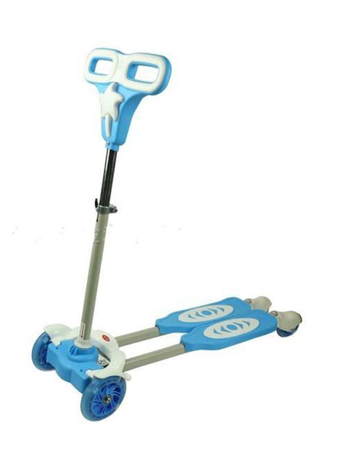 Frog Slide Twist Scooter With 2 Leg Support And Comfortable Tight Grip Handle Blue 