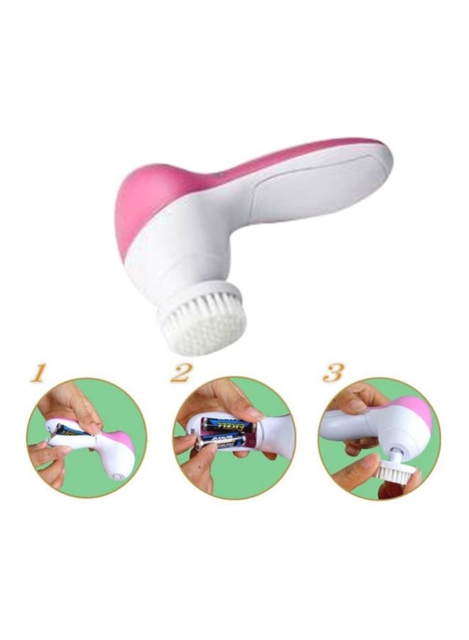 أداة للعناية ببشرة الوجه متعددة الوظائف 5 في 1 أبيض/ وردي - Image 2