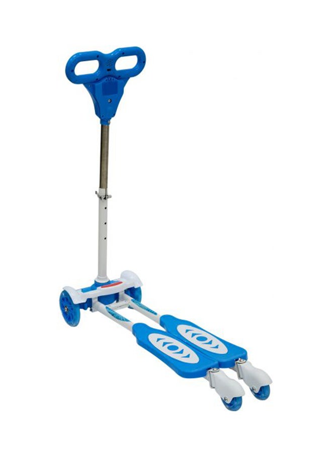 4- Wheel Scooter With Light And Music Comfortable 2 Leg Support And Non Slip Handle Blue  - Image 1