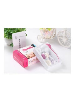 Generic Electric Face Wash Machine Facial Pore Cleaner Body Cleaning Massage Brush White/Pink 13x7x4cm  - Image 5