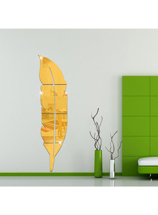 Voberry Feather Wall Decoration Sticker Gold 120 x 30cm - Image 2