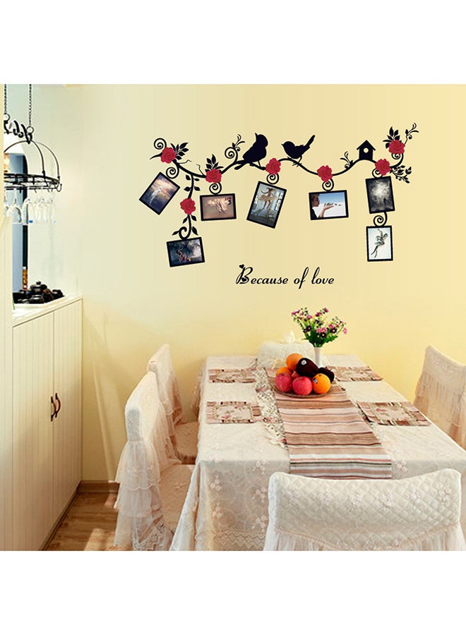 Voberry Removable Bird Photo Wall Stickers Decals Art Mural Vinyl Home Room Decor DIY Black/Red/White - Image 1