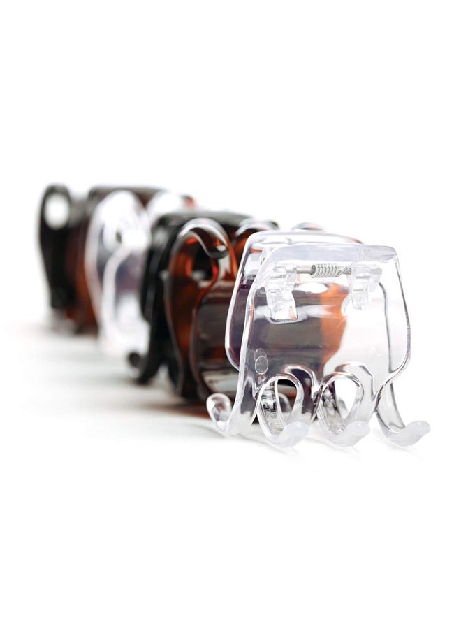 Goody 6-Piece Classics Half Claw Clip Brown, Clear and Black - Image 3