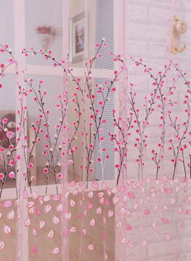 فوبيري ستارة شفافة بتصميم زهور البرقوق للنوافذ والأبواب والشرفة وردي - Image 2